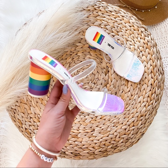 Dolce Vita Trevor Noles Pride Rainbow Heel Sandal - Picture 13 of 13